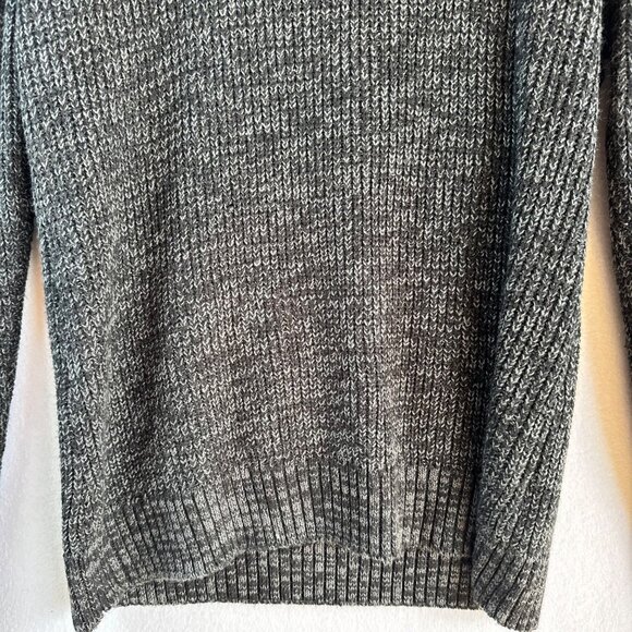 Carbon Sweater Mens Size XL Gray Heathered High Neck Casual Lagenlook Office - Picture 4 of 13